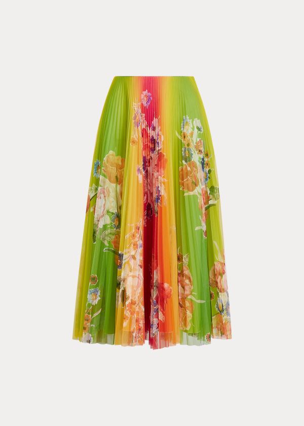 Women's Ralph Lauren Trivelas Floral Pleated Skirts | 236019SBL